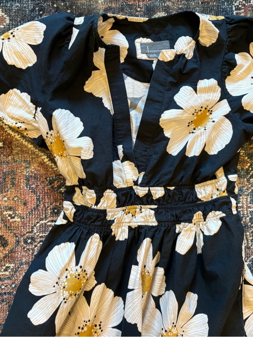 Anthropologie Somerset Maxi Dress with White & Cream Floral Print - Picture 3 of 5